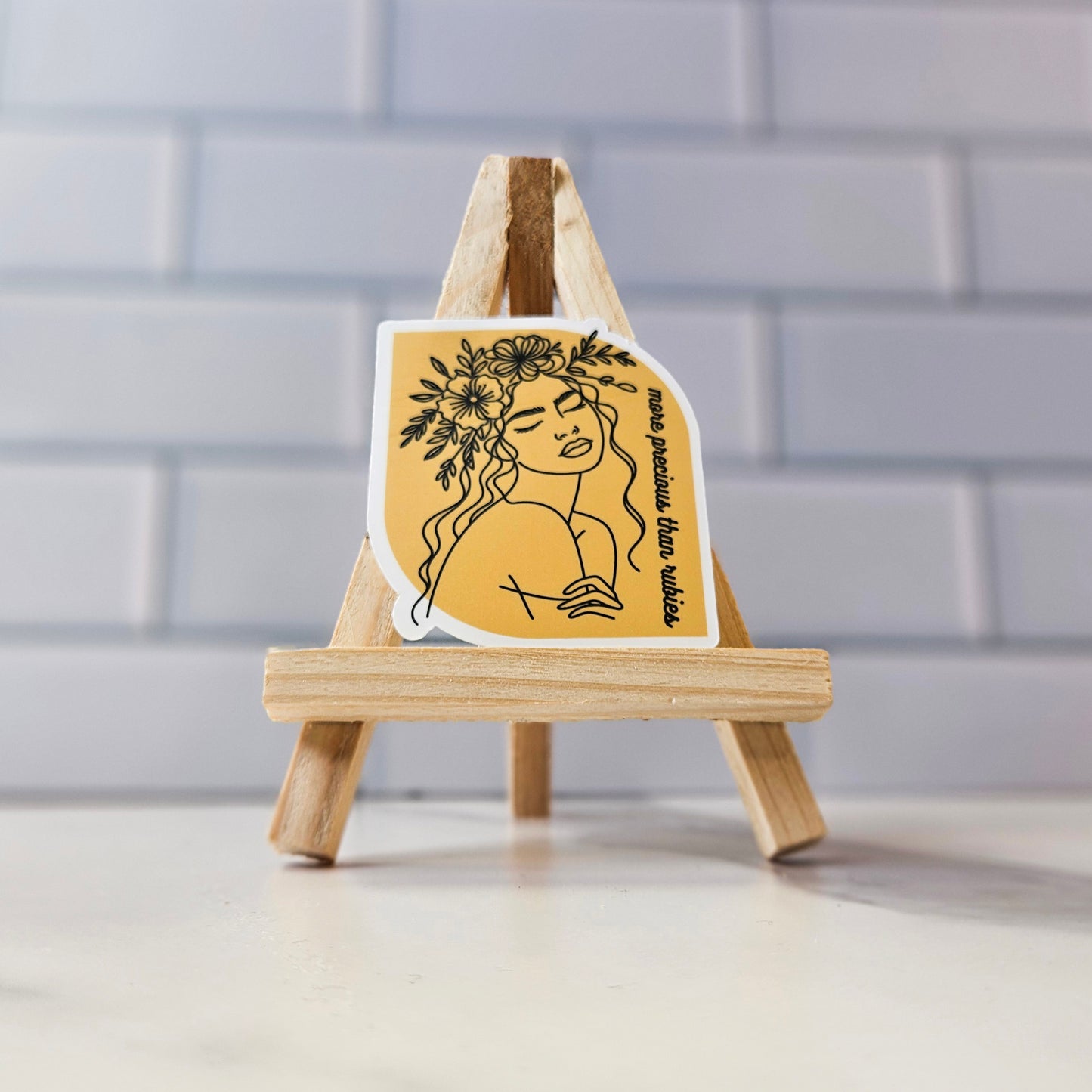 Goldenrod Yellow - More Precious Than Rubies Sticker