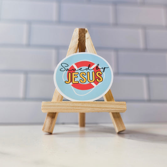 Saved By Jesus Coastal Sticker